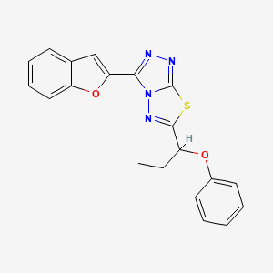 3-(1-Benzofuran-2-yl)-6-(1-phenoxypropyl)[1,2,4]triazolo[3,4-b][1,3,4]thiadiazole