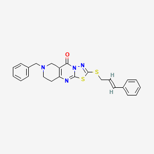 7-benzyl-2-(cinnamylsulfanyl)-6,7,8,9-tetrahydro-5H-pyrido[4,3-d][1,3,4]thiadiazolo[3,2-a]pyrimidin-5-one