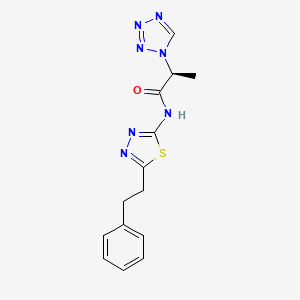 N-[5-(2-phenylethyl)-1,3,4-thiadiazol-2-yl]-2-(1H-tetraazol-1-yl)propanamide