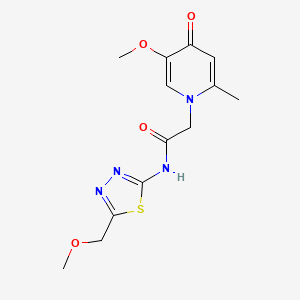 2-(5-methoxy-2-methyl-4-oxopyridin-1(4H)-yl)-N-(5-(methoxymethyl)-1,3,4-thiadiazol-2-yl)acetamide