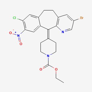 Ethyl 4-(3-bromo-8-chloro-9-nitro-5,6-dihydro-11H-benzo[5,6]cyclohepta[1,2-b]pyridin-11-ylidene)piperidine-1-carboxylate