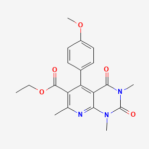 Ethyl 5-(4-methoxyphenyl)-1,3,7-trimethyl-2,4-dioxo-1,2,3,4-tetrahydropyrido[2,3-d]pyrimidine-6-carboxylate