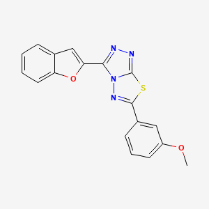 3-(1-Benzofuran-2-yl)-6-(3-methoxyphenyl)[1,2,4]triazolo[3,4-b][1,3,4]thiadiazole