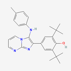 2,6-Ditert-butyl-4-[3-(4-toluidino)imidazo[1,2-a]pyrimidin-2-yl]phenol