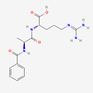 molecular formula C16H23N5O4 B1336890 苯甲酰基丙氨酰精氨酸 CAS No. 71448-11-8