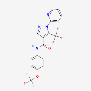 1-(2-pyridinyl)-N-[4-(trifluoromethoxy)phenyl]-5-(trifluoromethyl)-1H-pyrazole-4-carboxamide