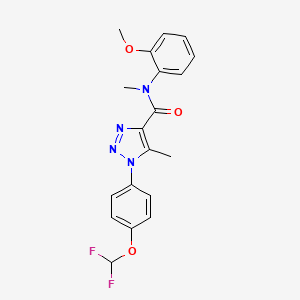 molecular formula C19H18F2N4O3 B13369002 1-[4-(difluoromethoxy)phenyl]-N-(2-methoxyphenyl)-N,5-dimethyl-1H-1,2,3-triazole-4-carboxamide 