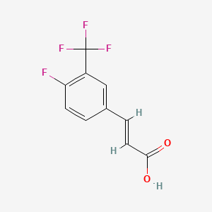 molecular formula C10H6F4O2 B1336907 4-氟-3-(三氟甲基)肉桂酸 CAS No. 239463-90-2