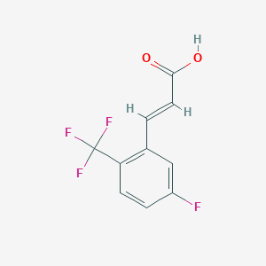 molecular formula C10H6F4O2 B1336908 5-氟-2-(三氟甲基)肉桂酸 CAS No. 231291-18-2
