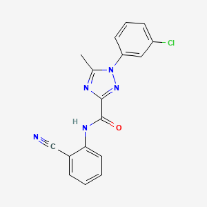 1-(3-chlorophenyl)-N-(2-cyanophenyl)-5-methyl-1H-1,2,4-triazole-3-carboxamide