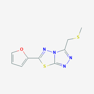 6-(2-Furyl)-3-[(methylsulfanyl)methyl][1,2,4]triazolo[3,4-b][1,3,4]thiadiazole