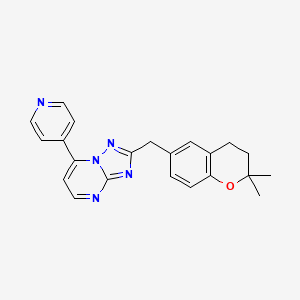 2-[(2,2-dimethyl-3,4-dihydro-2H-chromen-6-yl)methyl]-7-(pyridin-4-yl)[1,2,4]triazolo[1,5-a]pyrimidine