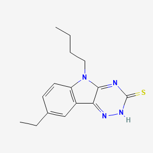 5-butyl-8-ethyl-5H-[1,2,4]triazino[5,6-b]indole-3-thiol