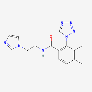 N-(2-(1H-imidazol-1-yl)ethyl)-3,4-dimethyl-2-(1H-tetrazol-1-yl)benzamide