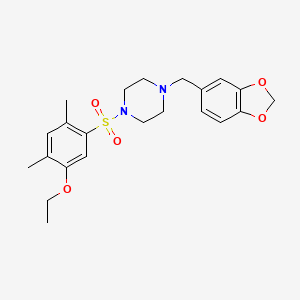 1-(1,3-Benzodioxol-5-ylmethyl)-4-[(5-ethoxy-2,4-dimethylphenyl)sulfonyl]piperazine