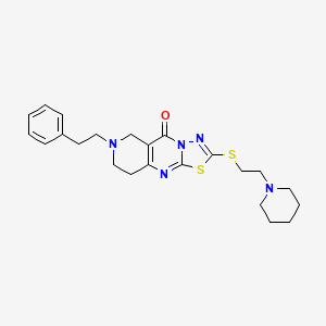 7-(2-phenylethyl)-2-{[2-(1-piperidinyl)ethyl]sulfanyl}-6,7,8,9-tetrahydro-5H-pyrido[4,3-d][1,3,4]thiadiazolo[3,2-a]pyrimidin-5-one