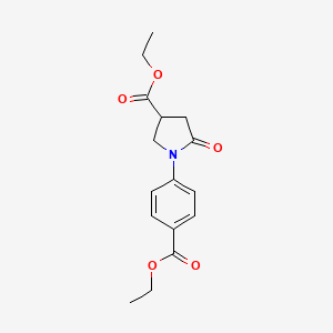 Ethyl 1-[4-(ethoxycarbonyl)phenyl]-5-oxopyrrolidine-3-carboxylate