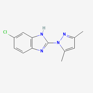 5-chloro-2-(3,5-dimethyl-1H-pyrazol-1-yl)-1H-benzimidazole