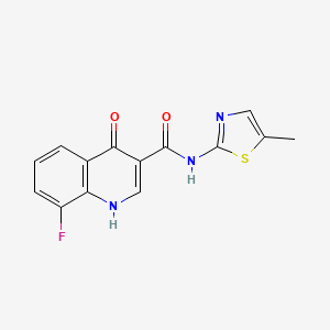 8-fluoro-4-hydroxy-N-(5-methyl-1,3-thiazol-2-yl)-3-quinolinecarboxamide