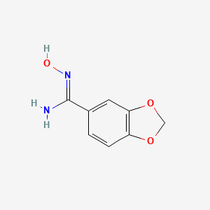 molecular formula C8H8N2O3 B1336988 N'-羟基-2H-1,3-苯并二氧杂环-5-甲酰亚胺酰胺 CAS No. 4720-72-3