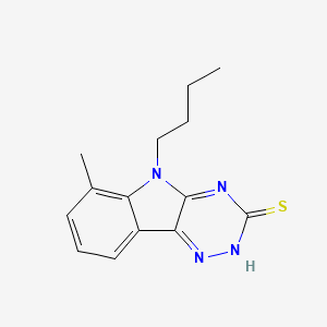 5-butyl-6-methyl-5H-[1,2,4]triazino[5,6-b]indol-3-yl hydrosulfide