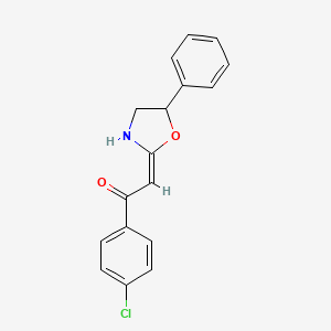 1-(4-Chlorophenyl)-2-(5-phenyl-1,3-oxazolidin-2-ylidene)ethanone