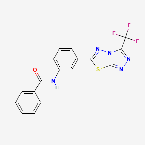 N-{3-[3-(trifluoromethyl)[1,2,4]triazolo[3,4-b][1,3,4]thiadiazol-6-yl]phenyl}benzamide