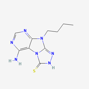 5-amino-9-butyl-9H-[1,2,4]triazolo[3,4-f]purin-3-yl hydrosulfide