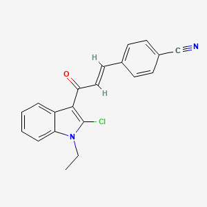 4-[3-(2-chloro-1-ethyl-1H-indol-3-yl)-3-oxo-1-propenyl]benzonitrile