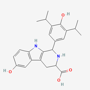 6-hydroxy-1-(4-hydroxy-3,5-diisopropylphenyl)-2,3,4,9-tetrahydro-1H-beta-carboline-3-carboxylic acid