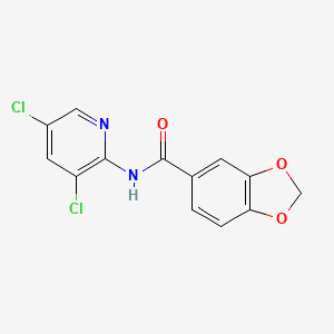 N-(3,5-dichloro-2-pyridinyl)-1,3-benzodioxole-5-carboxamide