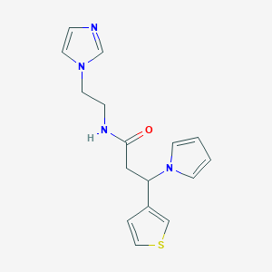 N-[2-(1H-imidazol-1-yl)ethyl]-3-(1H-pyrrol-1-yl)-3-(thiophen-3-yl)propanamide