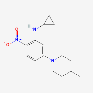 N-cyclopropyl-5-(4-methyl-1-piperidinyl)-2-nitroaniline