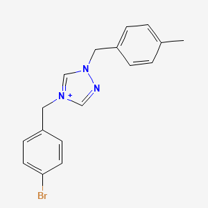 4-(4-bromobenzyl)-1-(4-methylbenzyl)-1H-1,2,4-triazol-4-ium