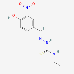 1-ethyl-3-[[(E)-(3-nitro-4-oxocyclohexa-2,5-dien-1-ylidene)methyl]amino]thiourea