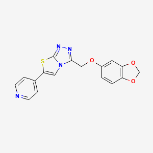 3-[(1,3-Benzodioxol-5-yloxy)methyl]-6-(4-pyridinyl)[1,3]thiazolo[2,3-c][1,2,4]triazole