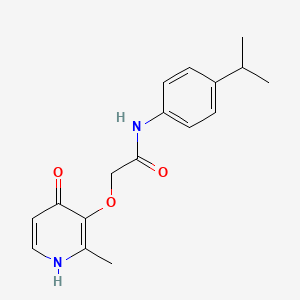 2-[(4-hydroxy-2-methylpyridin-3-yl)oxy]-N-[4-(propan-2-yl)phenyl]acetamide