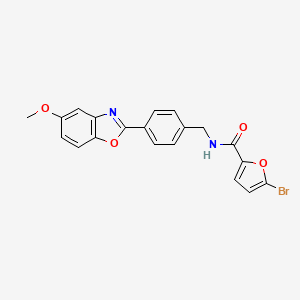 5-bromo-N-[4-(5-methoxy-1,3-benzoxazol-2-yl)benzyl]-2-furamide