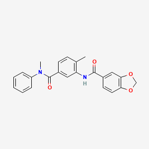 N-{2-methyl-5-[(methylanilino)carbonyl]phenyl}-1,3-benzodioxole-5-carboxamide