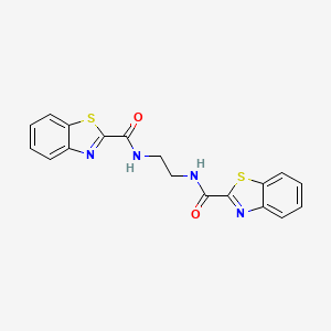 molecular formula C18H14N4O2S2 B13370335 N-{2-[(1,3-benzothiazol-2-ylcarbonyl)amino]ethyl}-1,3-benzothiazole-2-carboxamide 