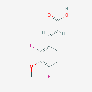 molecular formula C10H8F2O3 B1337038 2,4-二氟-3-甲氧基肉桂酸 CAS No. 886499-22-5