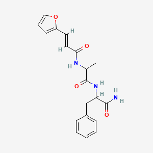 molecular formula C19H21N3O4 B1337039 2-[2-[[(E)-3-(呋喃-2-基)丙-2-烯酰]氨基]丙酰氨基]-3-苯基丙酰胺 CAS No. 29268-00-6