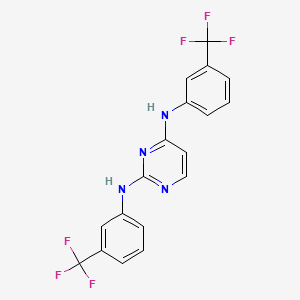 N-{2-[3-(trifluoromethyl)anilino]-4-pyrimidinyl}-N-[3-(trifluoromethyl)phenyl]amine