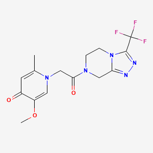 5-methoxy-2-methyl-1-{2-oxo-2-[3-(trifluoromethyl)-5,6-dihydro[1,2,4]triazolo[4,3-a]pyrazin-7(8H)-yl]ethyl}pyridin-4(1H)-one