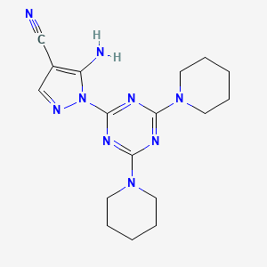 5-amino-1-[4,6-di(1-piperidinyl)-1,3,5-triazin-2-yl]-1H-pyrazole-4-carbonitrile