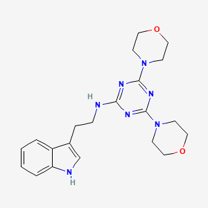 N-[4,6-di(4-morpholinyl)-1,3,5-triazin-2-yl]-N-[2-(1H-indol-3-yl)ethyl]amine