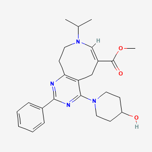 Methyl 4-(4-hydroxy-1-piperidinyl)-8-isopropyl-2-phenyl-5,8,9,10-tetrahydropyrimido[4,5-d]azocine-6-carboxylate