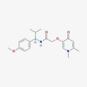 molecular formula C20H26N2O4 B13370495 2-[(1,6-dimethyl-4-oxo-1,4-dihydro-3-pyridinyl)oxy]-N-[1-(4-methoxyphenyl)-2-methylpropyl]acetamide 