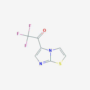 molecular formula C7H3F3N2OS B133705 2,2,2-Trifluoro-1-imidazo[2,1-b][1,3]thiazol-5-ylethanone CAS No. 151825-30-8