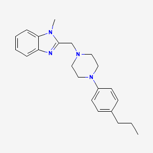 1-methyl-2-{[4-(4-propylphenyl)-1-piperazinyl]methyl}-1H-benzimidazole